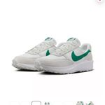 Nike Women’s Waffle Nav Sneakers White and Green Photo 1