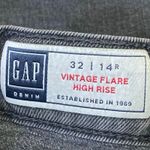 Gap Vintage Flare Women's Black High Rise Straight Leg Denim Jeans Pants Size 32 Photo 3