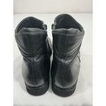 Calvin Klein Womans Calvin Kleins 9.5 M Black Leather Zip Up Ankle Booties Photo 4