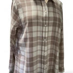 Banana Republic  Brown and White Button Down Shirt Photo 0