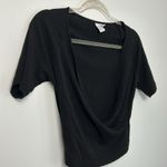 & Other Stories & Other Stories| Cropped Black Crossover Short Sleeve Shirt sz S Photo 1