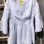 Catherine Malandrino  Noelle White Embroidered Eyelet Tunic 8 Photo 0