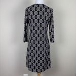 LULU B Dress Womens XS Black Geometric 3/4 Sleeve UPF 50 Travel Resort Nylon Photo 3
