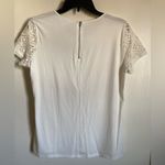 Market & Spruce 🌞 New Off White Ivory Lace Lined Short Sleeve Blouse #P Photo 7