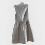 The Letter Anthropology Womens Fit Flare Dress Gold 20% Metallic sleeveless XS‎ Photo 2