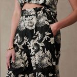 Banana Republic  DRAPEY WIDE-LEG PANT AND TOP SET Floral Eclipse Coal Sz XL-16P Photo 1