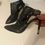 Guess  Black Cutout Heeled Ankle Boots Photo 2