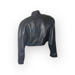 Vintage 90s Y2K: Erez x Lillie Rubin ☻︎ Whip Stitch Leather Jacket ☻︎ Black Gold Size M Photo 6