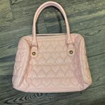 Betsey Johnson Pink Quilted Heart Handbag Photo 1