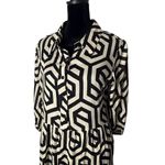 Marianne Midi Dress Womens Statement Piece Geometric Print Size 1X Black Flowy Photo 3