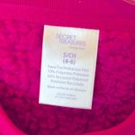 Comfy Cozy Bright Pink Fuschia Sherpa Top Oversized Photo 4