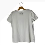 Karl Lagerfeld Shirt Women XS White Sequined Logo Short Sleeve Tee Athleisure Photo 1