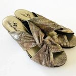 Patricia Nash  Ricardo Gold‎ Metallic Leather Wedge Women’s Size 9 Espadrilles Photo 8