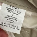 Vince  Cotton Linen White Textured Shorts Photo 3