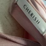 Cherish Soft Pink V-Neck T-Shirt Medium Flowy Stretch Rayon Blend Top Blouse Photo 2