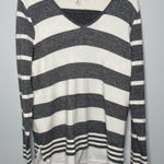 Calvin Klein  Striped V-Neck Sweater (Medium) Photo 0