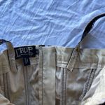 Tripp NYC Vintage  Women's Corset Sz M Tank Top Black Brown Lace Up Zip Cotton Photo 13