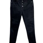 Madewell Jeans Women 2 25" Black 10" High Rise Skinny Leg Button Fly Grunge Punk Photo 0