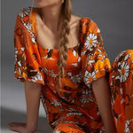 Faithfull the Brand Faithful The‎ Brand Isola Midi Dress in Orange Sz S Photo 0
