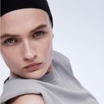 ZARA Sleeveless Knit Vest Top Padded Shoulders Light Grey L NWT Photo 2