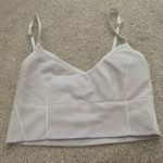 Aerie White ribbed sports bra/crop top Photo 0