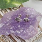 Sterling Silver Punk Rock Anarchy Logo Stud Earrings Photo 3