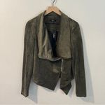 Lulus  Wild at Heart Olive Green Vegan‎ Suede Moto Jacket NWT Size S Photo 1