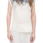 ZARA ✨ White&Blue Print Sleeveless Shirt Blouse✨ Photo 0