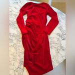 NWOT Guberry Elegant Red Velvet Wrap Dress Women’s Sz L Size L Photo 2