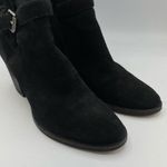 Sam Edelman Black Suede Ankle Boots Buckle Western Booties Womens 8 Photo 4