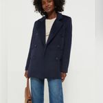 Tuckernuck NWT Kensington Navy Double-Breasted Women's Coat size M Photo 5