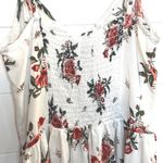 Divided by H&M White Floral Smocked Bust Cami Dress Women Size 6 Photo 7