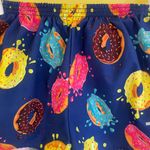 Colorful Donut Print work out Shorts Blue Size XS Photo 3