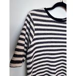 ASOS Striped Mini T Shirt Dress in Size 10 Preppy Nautical White Grey Photo 3