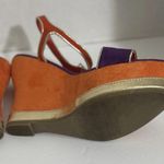 Jennifer Lopez  Heels Womens 7 M Casey Slingback Platform Wedge Multicolor Photo 1