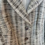 Trixi Schober Tweed Blazer Jacket Women's Size 12 Black White Multi Photo 2