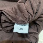 Rachel Pally Brown Open Cutout Draped Back Batwing Long Sleeves Oversized Blouse Photo 4