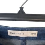 ASOS Denim Women's Plus Size 34/28 High Rise Dark Wash Cropped Jeans Photo 5