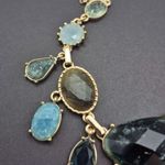 Loft NWT Shades of Blue Drop Dangle Beaded Statement Necklace 20" Collar Bib Photo 7