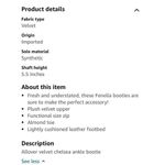 Joie  blue velvet ankle booties size 6/36 Photo 11