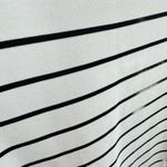 H & M Basic Black White Striped 3/4 Sleeve Pullover Knit Above Knee Dress Size M Photo 2