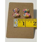 None Confetti Sprinkle Fashion Statement Novelty‎ Gummy Bear Stud Earring Clear Pink Photo 3