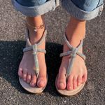 Bamboo Clear Rhinestone Sandals   Photo 2