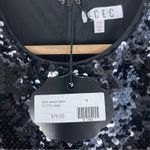 TCEC NWT  Mini Dress Womens M Black Sequin Short Puff Sleeve Cocktail Birthday Photo 3