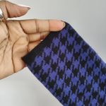 Ellen Tracy  Houndstooth Blue Black Circle Sweater Dress M Photo 3