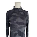 Athleta  - Momentum Camo Quarter Zip Top Black Sz L Photo 3