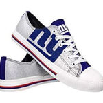 FOCO Sneakers Womens Size 10 NY Giants Glitter Low Top Silver Blue Photo 0