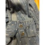 Philosophy  Women's 100% Tencel Blue Polka Dot Chambray Shirt Dress Size Large Photo 7