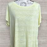 Seven7 Women’s Large Burnout Striped Tee Luminary Green Photo 0