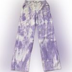 Free People We the Tie Dye Purple Baggy Wide Leg Corduroy Pant Moonlit Orchid 26 Photo 4